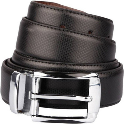 

NITI Men Casual Black Genuine Leather Reversible Belt