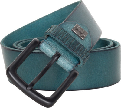 Pelpe Men Casual Blue Genuine Leather Belt, Peacock