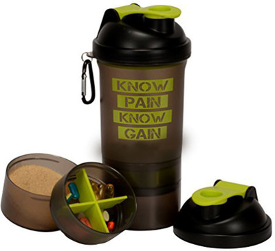 

I SHAKE SHAKER Smart 2 Storage Bottle 500 ml 500 ml Shaker(Pack of 1, Green), Green/black