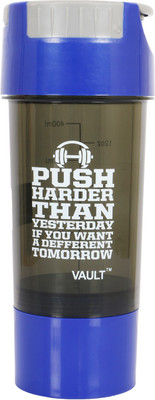 

Vault Smart Protein Shaker Bottle for gym 400 ml 400 Shaker(Pack of 1, Blue)