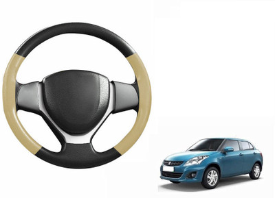 CARIZO Hand Stiched Steering Cover For Maruti New Dzire(Black, Beige, Leatherite)