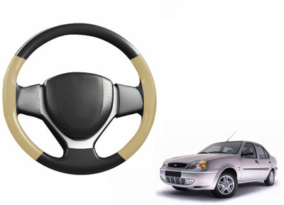 CARIZO Hand Stiched Steering Cover For Ford Ikon(Black, Beige, Leatherite)