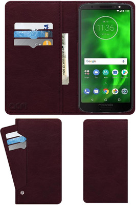 ACM Flip Cover for Motorola Moto G6(Maroon, Cases with Holder, Pack of: 1)