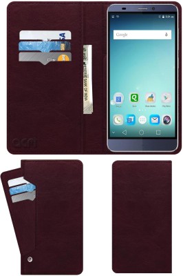 ACM Flip Cover for Micromax Canvas Mega 4G Q417(Maroon, Cases with Holder, Pack of: 1)