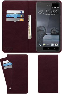 ACM Flip Cover for Htc One X9(Maroon, Cases with Holder)