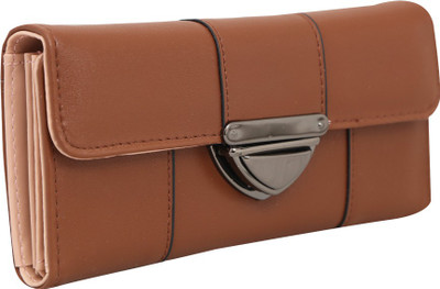 

Quickk Women Casual Brown Artificial Leather Wallet(10 Card Slots)
