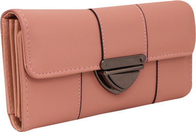 

Quickk Women Casual Pink Artificial Leather Wallet(10 Card Slots)