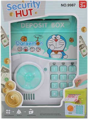 

ToyzIsland DOREAMON Projector Saving Bank, with Light & Music, P.Box Coin Bank(Multicolor)