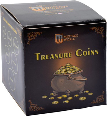 

Mintage Treasure Coin Holders - 2” x 2” inch Coin Bank(Brown)