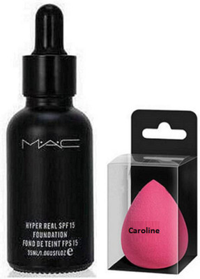 

Caroline Sponge puff & Mac hyper real foundation(Set of 2)