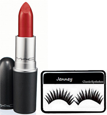 

Jenney eyelashes, maroon lipstick(Set of 2)