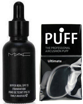 

Ultimate Silicon Puff Puff With Hyper Real SPF 15 Foundation(Set of 2)