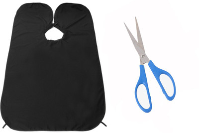 

JAGTEK Beard Shave Apron Special For Men, and House use Scissor small(Set of 2)