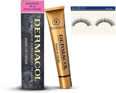 

glorist eyelash and Dermacol Make-Up Cover Foundation 30g(Set of 2)