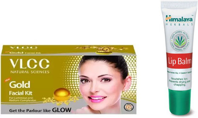 

Himalaya Lip Balm, Gold Facial Kit(Set of 2)