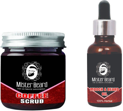 

Mister Beard COFFEE SCRUB 100gm WITH MOOCH & BEARD OIL 35ml(Set of 2)
