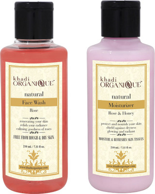 

KHADI ORGANIQUE rose face wash,rose & honey mosturizer combo pack 420 ml pack of 2(Set of 2)
