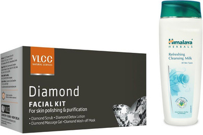 

Himalaya Refreshing Cleansing Milk, Diamond Facial Kit(Set of 2)