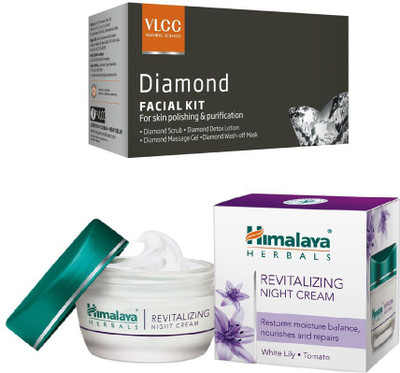 

Himalaya Revitalizing Night Cream, Diamond Facial Kit(Set of 2)