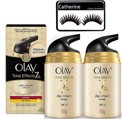 

catherine Eyelashes with Olay Total Effects 7 In One Day Cream Normal Spf 24 (Pack Of 2)(Set of 3)