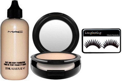

longlasting Eyelashes, Face & Body Liquid Foundation, Studio Fix Compact(Set of 3)