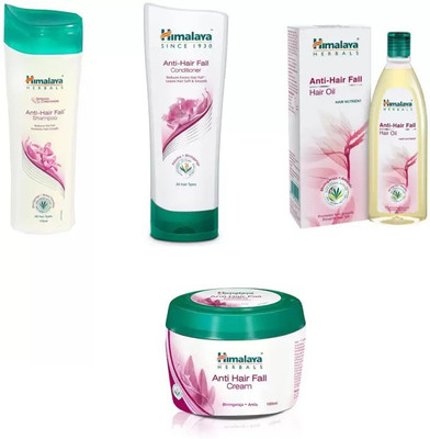 

Himalaya anti hair fall shampoo, anti hair fall conditioner, anti hair fall oil, anti hair fall cream(Set of 4)