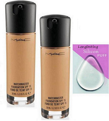 

longlasting silicon puff & mac liquid matchmaster foundation(Set of 3)