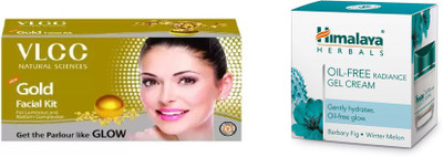 

Himalaya Oil Free Radiance Gel Cream, Gold Facial Kit(Set of 2)