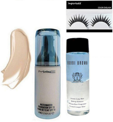 importedd Eyelashas , Matchmaster Foundation, makeup Remover(Set of 3)