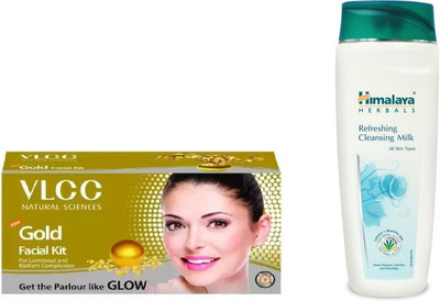 

Himalaya Refreshing Cleansing Milk, Gold Facial Kit(Set of 2)