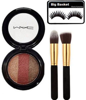 

big basket Eyelashas, Mac Blushar, Makeup Brush(Set of 3)