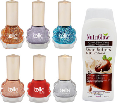 

NutriGlow Set Of 1 Shea Butter Lotion + 6 Nail Paints(Set of 1)