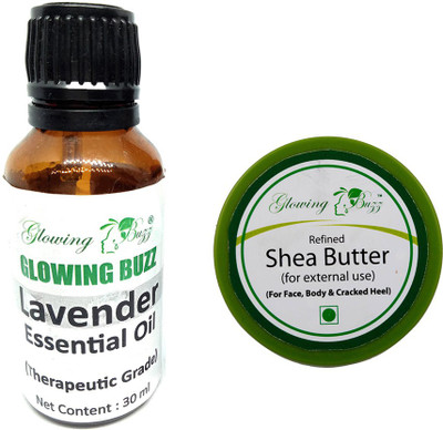 

Glowing Buzz Combo of lavender essential oil 30ml and shea buutter(Set of 2)