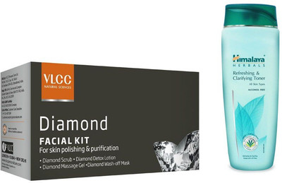 

Himalaya Refreshing & Clarifying Toner, Diamond Facial Kit(Set of 2)