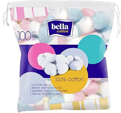 

bella Cotton Cosmetic Balls Coloured (Pack of 100)(100 Units)