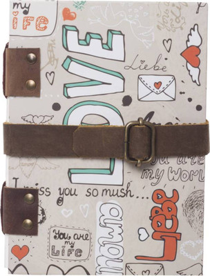 DI-KRAFT Handcrafted Cardbord Diary A5 Diary Unruled 200 Pages(Multicolor)