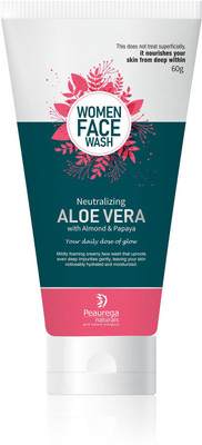

Peaurega Naturals Peaurega Neutralizing Aloe vera Women Face Wash with Almond and Papaya Face Wash(60 g)