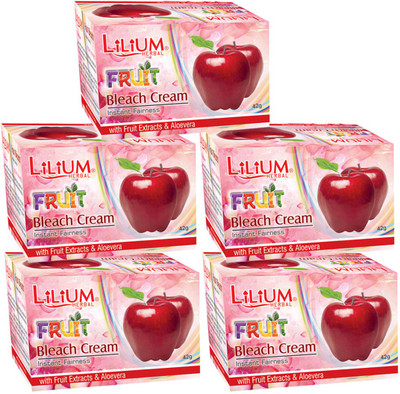 

Lilium Herbal Fruit Instant Fairness Bleach Cream Pack of 5(42 g)