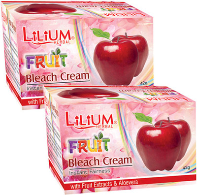 

Lilium Herbal Fruit Instant Fairness Bleach Cream Pack of 2(42 g)