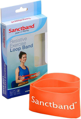 Sanctband Resistive Ecercise light Loop Fitness Band(Orange, Pack of 1)