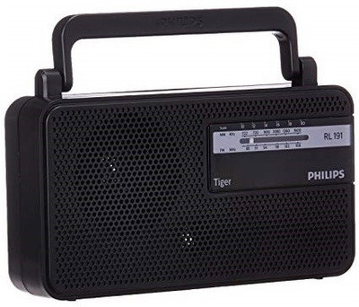 

Philips RL 191 fm mw 2 band Radio with AC Adapter FM Radio(Black)