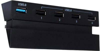 

Microware 5 in 1 USB 3.0/2.0 High Speed Expansion 5 Port Hub Charge Controller for PS4 Gaming Accessory Kit(Black, For PS4)