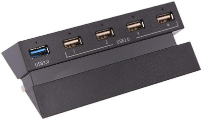 

Microware 5Port USB Hub 4x USB 2.0+1xUSB3.0 With LED Indicator Splitter for PS4 Gaming Accessory Kit(Black, For PS4)
