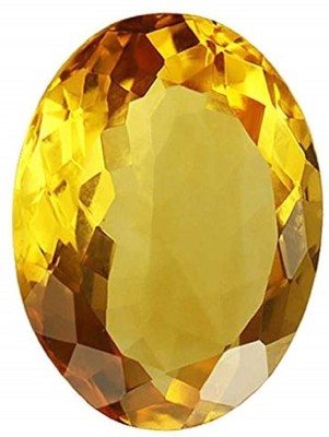 Krishna Gems Yellow Cut Natural Sapphire Citrine Gemstone(4.75 carat)