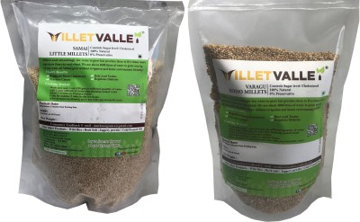 

millet valley Kodo & Little Millet /Samai + Varagu 400g each Mixed Millet(800 g, Pack of 2)