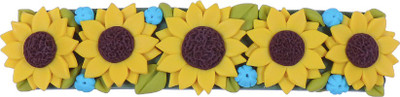 

BellaYou HANDMADE POLYMER-CLAY HAIR BACK CLIP IN SINFLOWER DESIGN Hair Clip(Yellow)