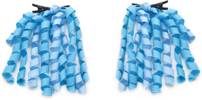 

Jewelz Simply outstanding light and dark blue ribbon ringlets on two sturdy tic tac clips Hair Clip(Multicolor)