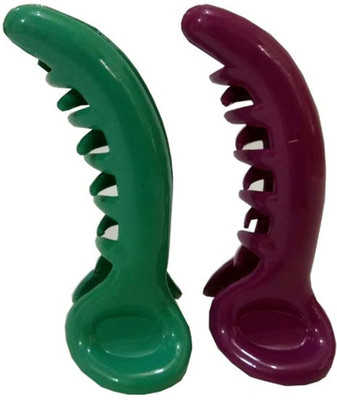 

Pooja Trendz 2 Pcs Big Size Banana Shape Daily Wear-Plain-Mixed Color Hair Clip. Banana Clip(Multicolor)