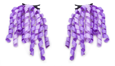 

Jewelz Preety Purple ribbon ringlets on tic tac clips Hair Clip(Multicolor)