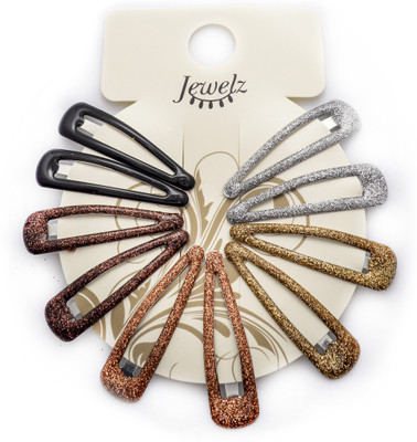 

Jewelz Five pair combo of dazzling tic tac clips Hair Clip(Multicolor)
